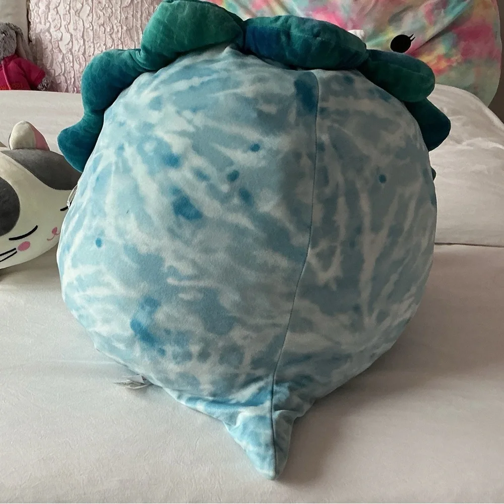 Squishmallow Tie-Dye Blue Dinosaur Accent Pillow - Picture 2 of 2